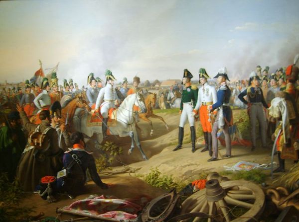 Polní maršál Karel I. Filip Schwarzenberg oznamuje vítězství v bitvě národů u Lipska